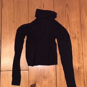 AE Flowy Black Turtleneck top